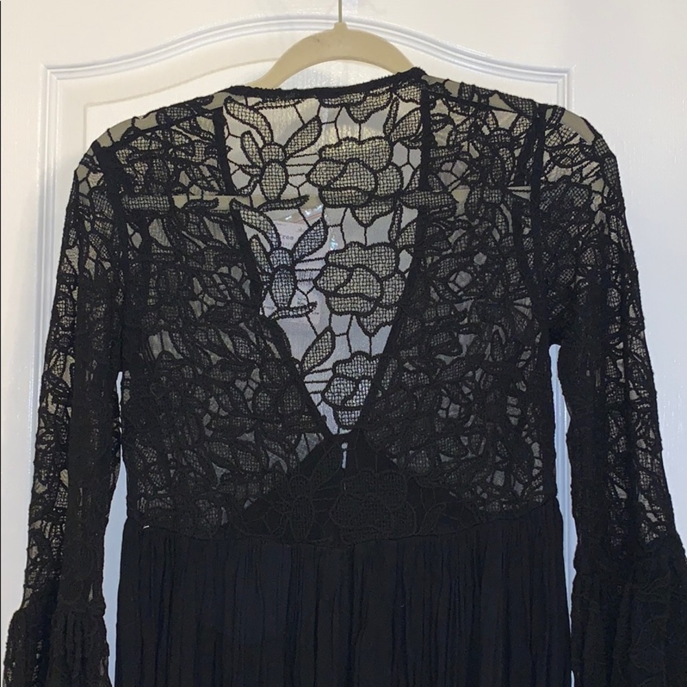 Free People Black Lace Boho Dress - Picture 8 of 10